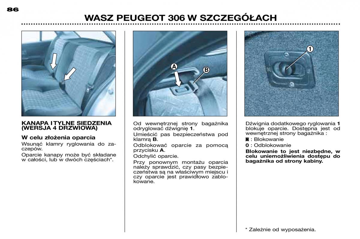 Peugeot 306 instrukcja obslugi / page 84