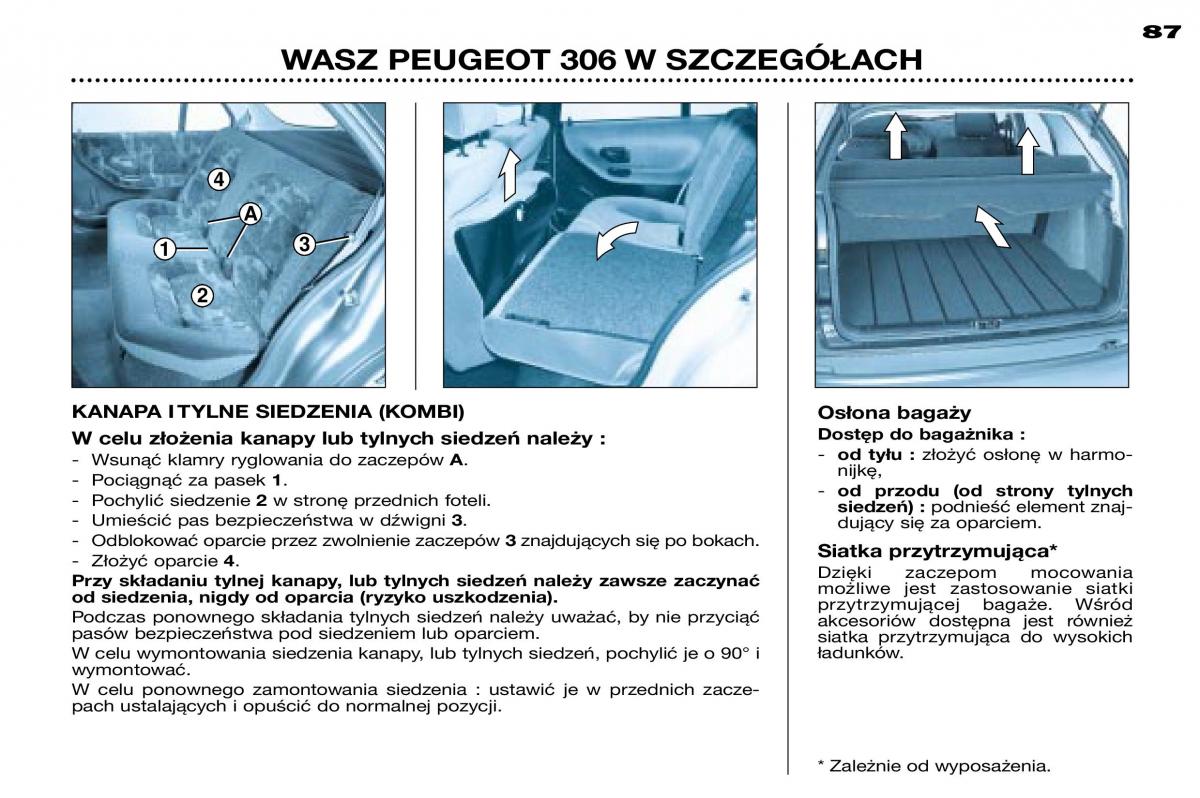 Peugeot 306 instrukcja obslugi / page 85