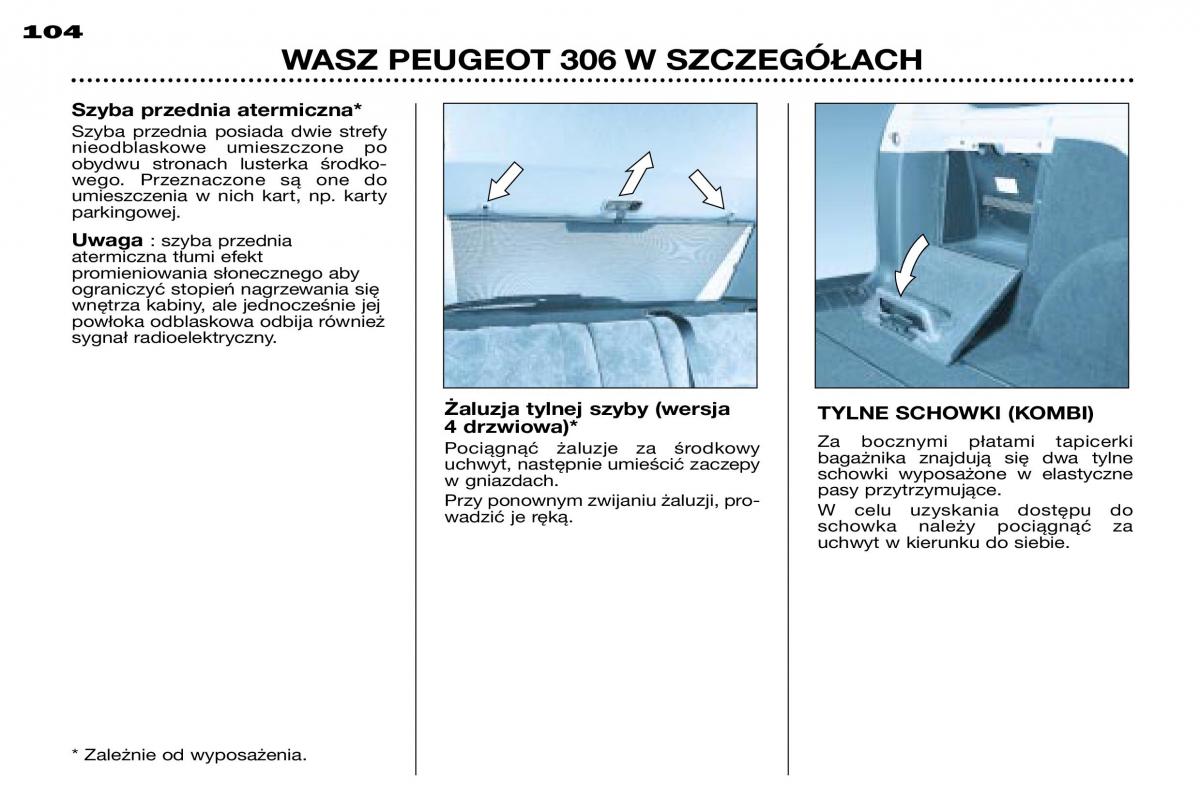 Peugeot 306 instrukcja obslugi / page 102