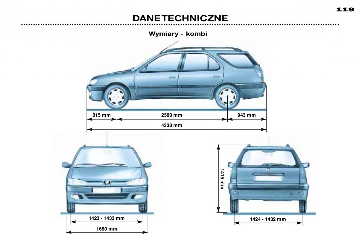 Peugeot 306 instrukcja obslugi / page 117