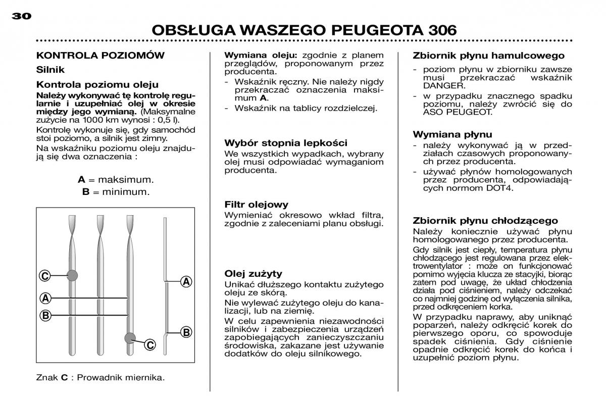 Peugeot 306 instrukcja obslugi / page 27