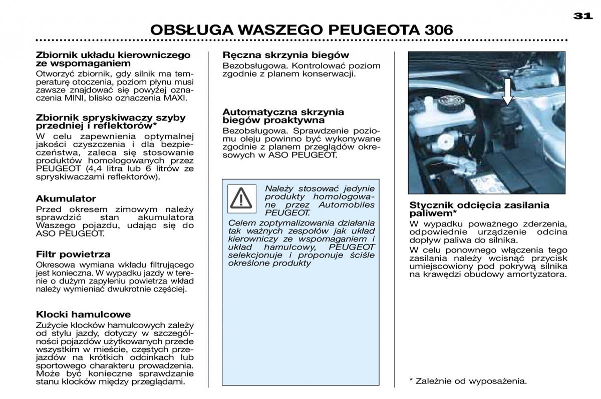 Peugeot 306 instrukcja obslugi / page 28