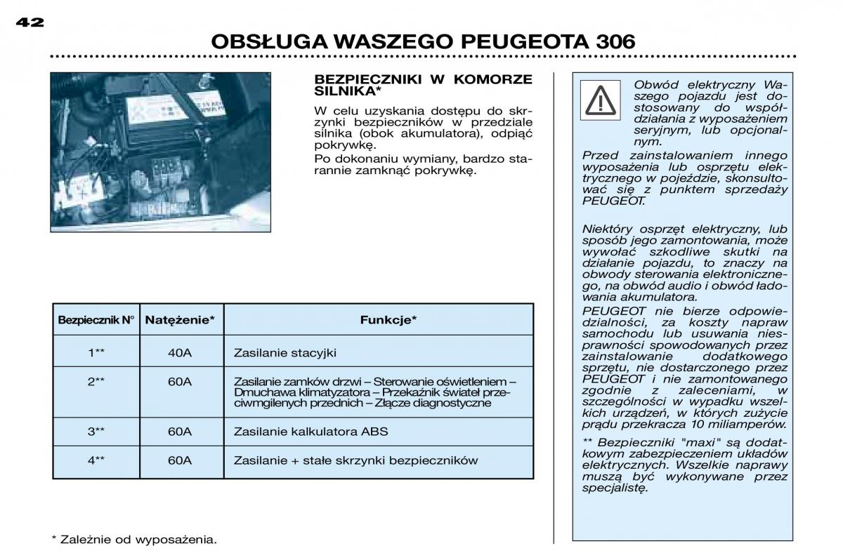 Peugeot 306 instrukcja obslugi / page 37