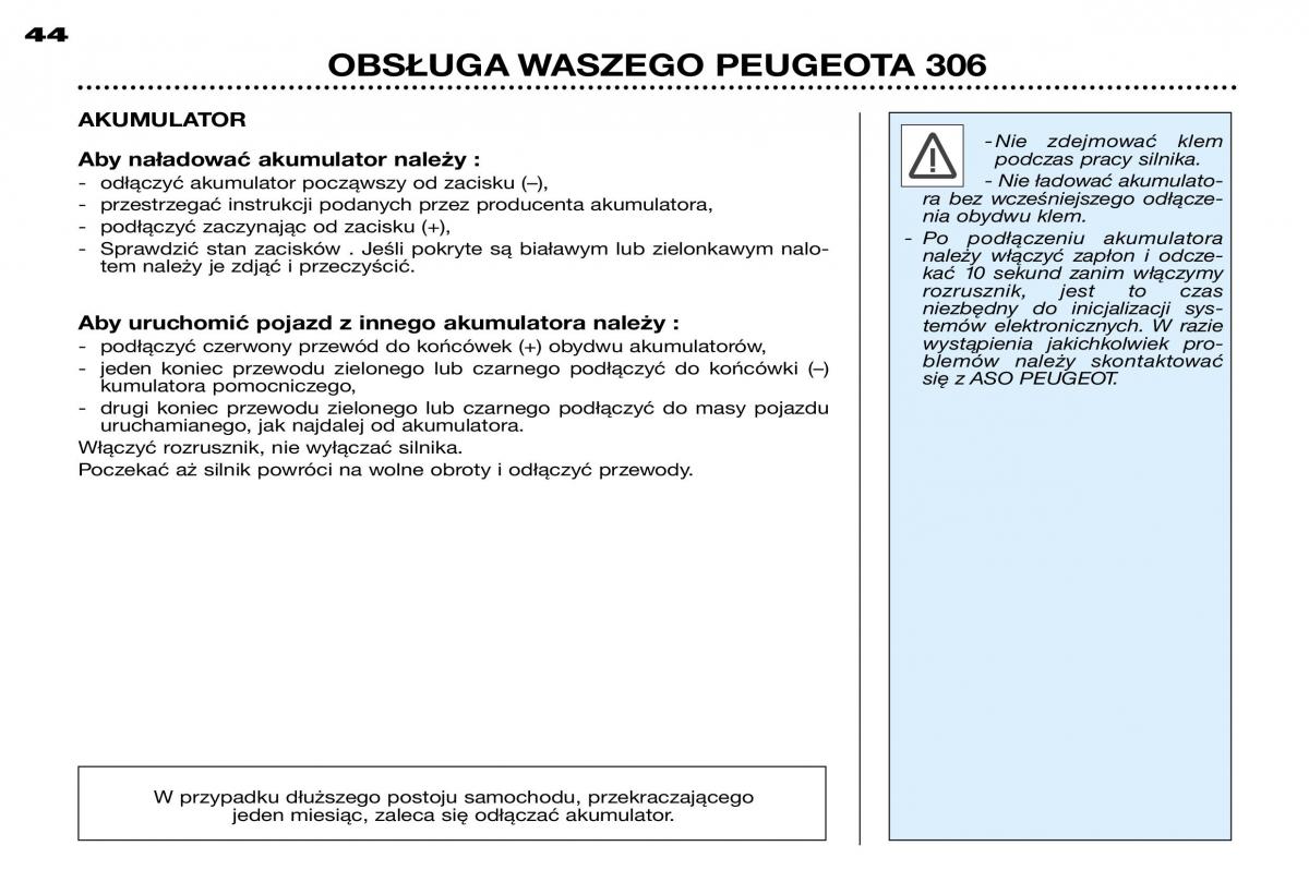 Peugeot 306 instrukcja obslugi / page 43