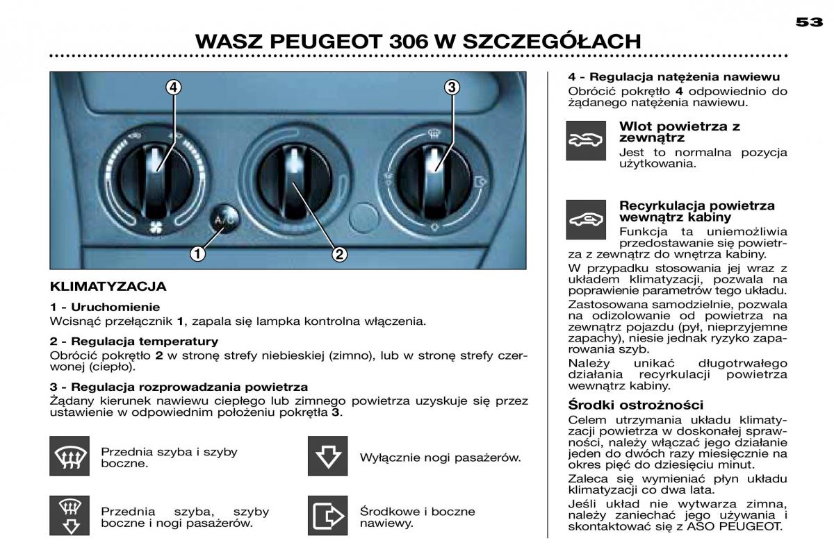 Peugeot 306 instrukcja obslugi / page 50