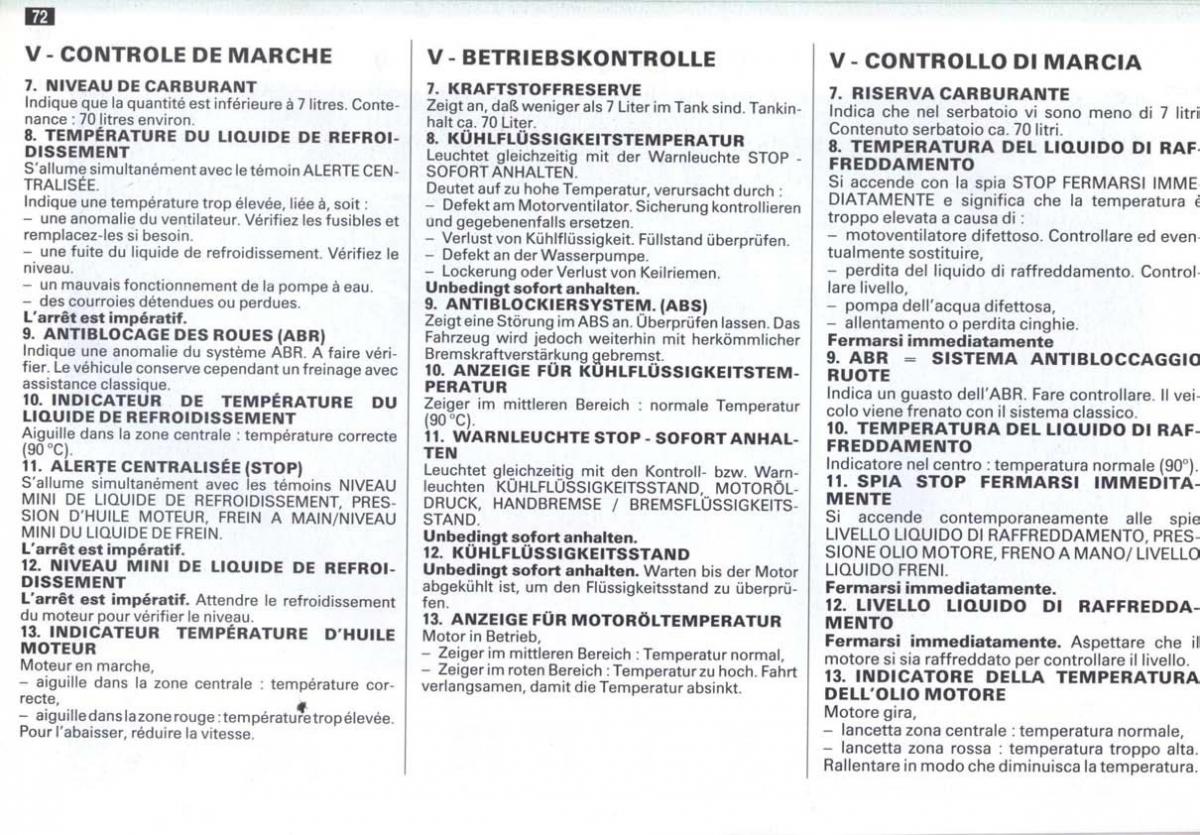 Peugeot 405 instrukcja obslugi / page 73