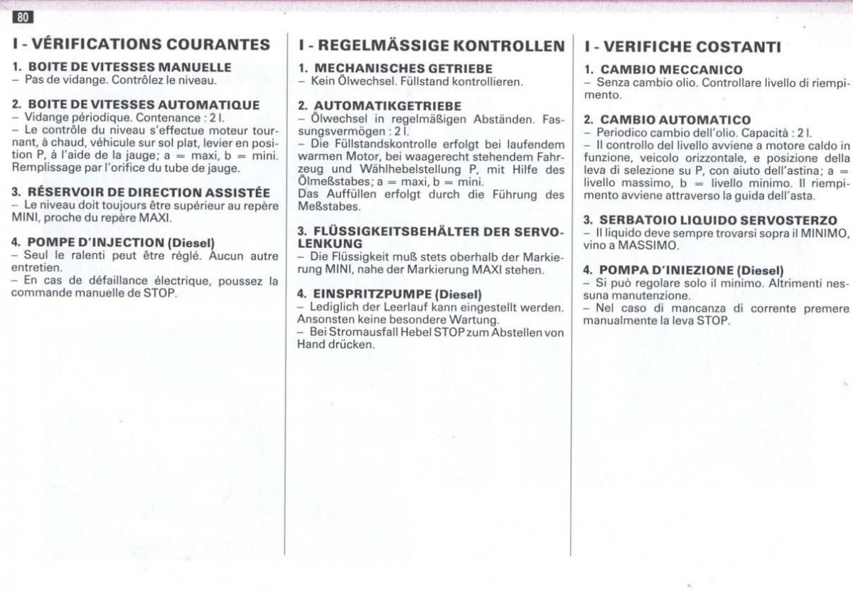 Peugeot 405 instrukcja obslugi / page 81