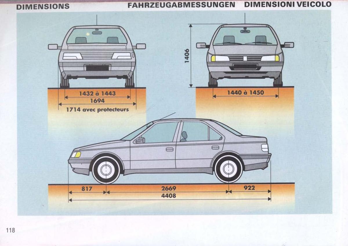 Peugeot 405 instrukcja obslugi / page 119