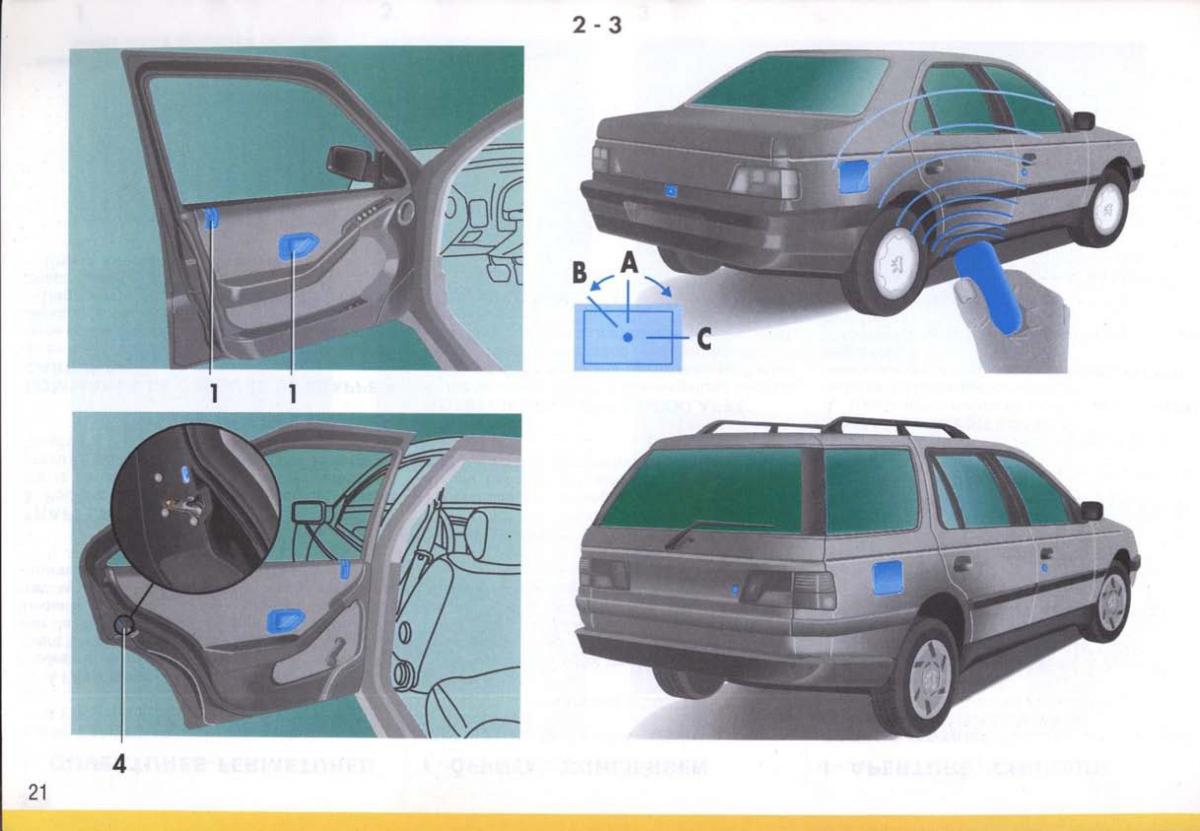 Peugeot 405 instrukcja obslugi / page 22