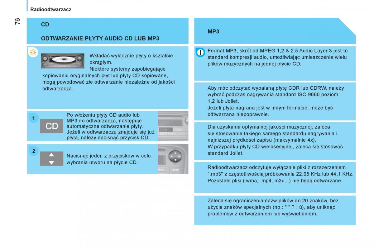 Peugeot Bipper instrukcja obslugi / page 78