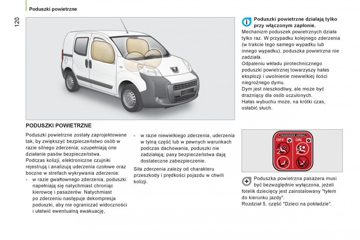 Peugeot Bipper instrukcja obslugi / page 122