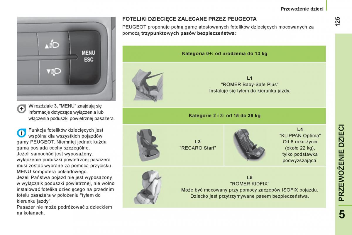 Peugeot Bipper instrukcja obslugi / page 127