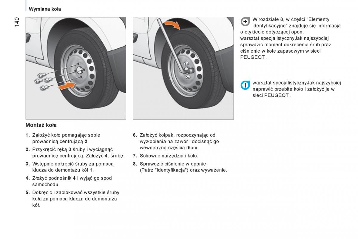 Peugeot Bipper instrukcja obslugi / page 142