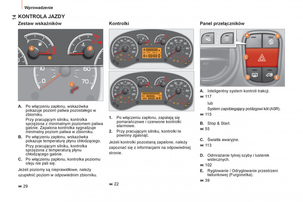 Peugeot Bipper instrukcja obslugi / page 16