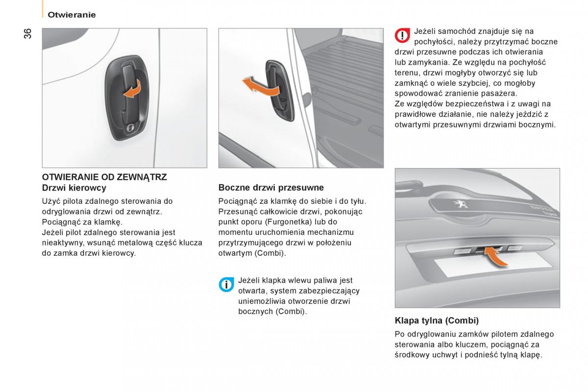 Peugeot Bipper instrukcja obslugi / page 38