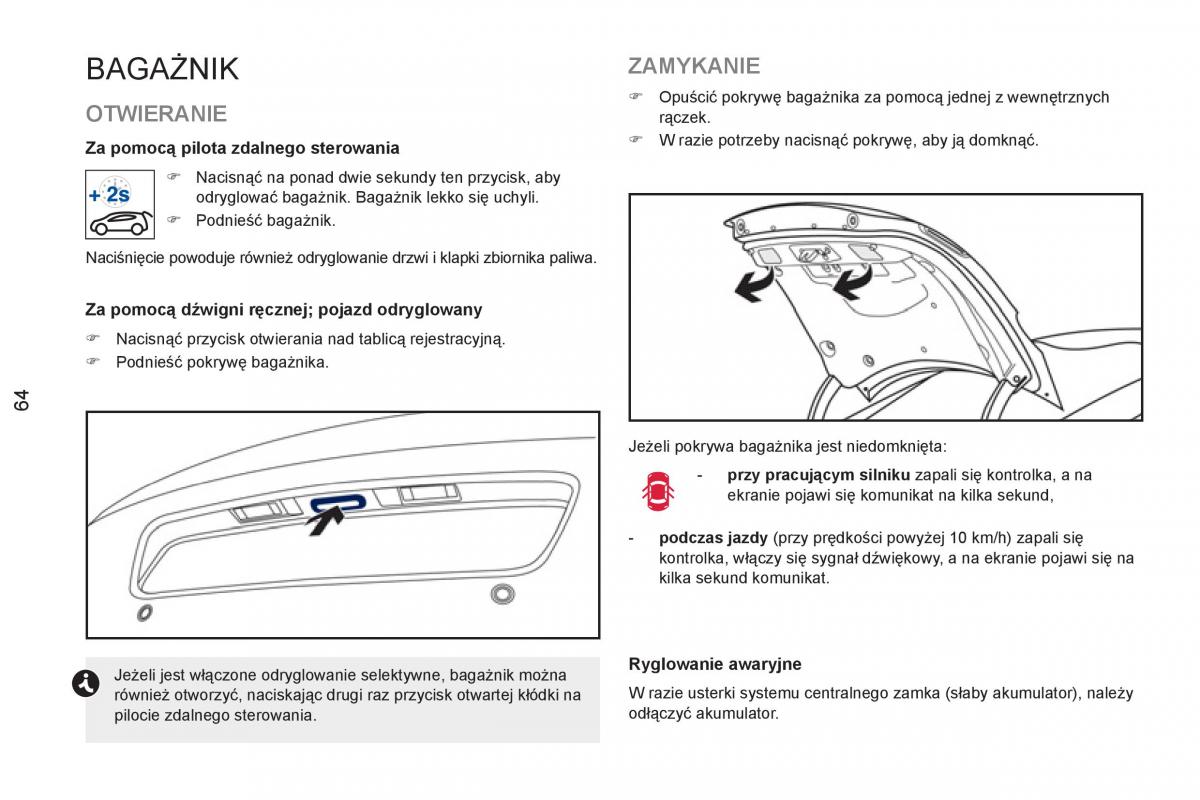 Peugeot RCZ instrukcja obslugi / page 66