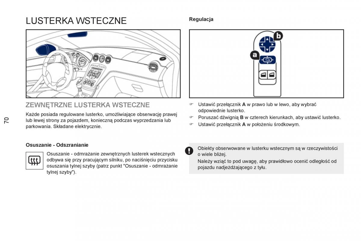 Peugeot RCZ instrukcja obslugi / page 72