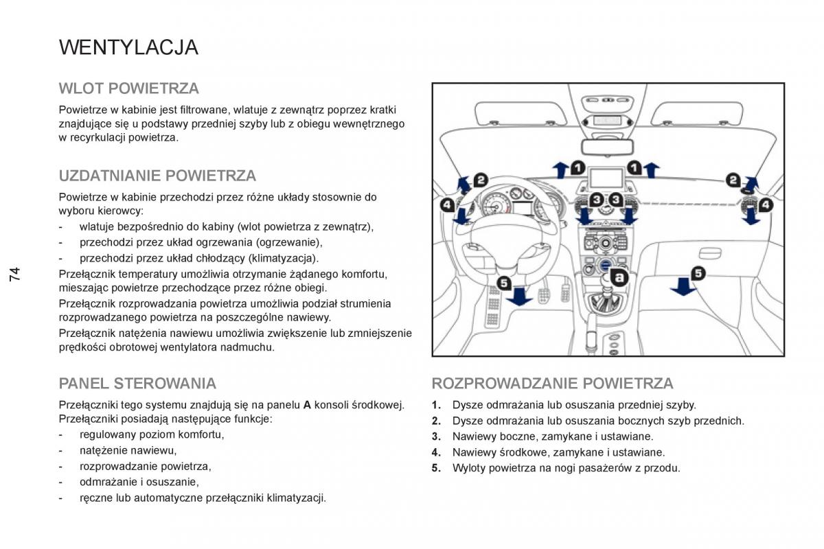 Peugeot RCZ instrukcja obslugi / page 76