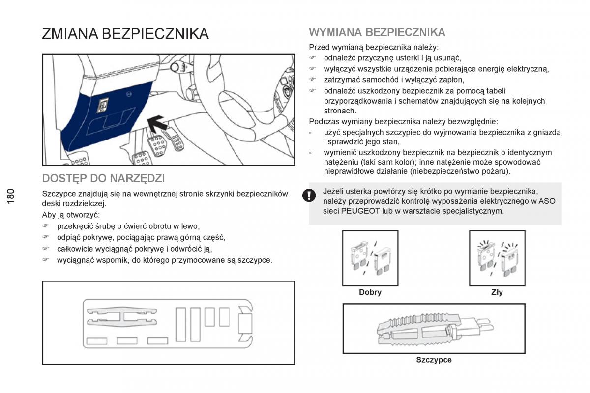 Peugeot RCZ instrukcja obslugi / page 182