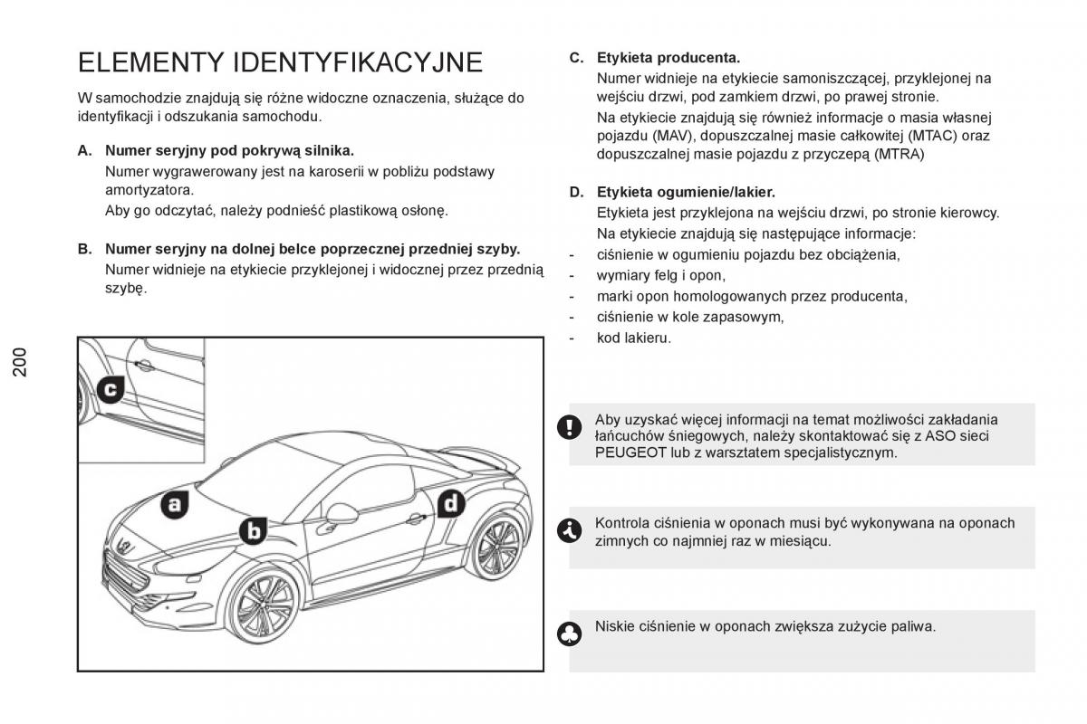 Peugeot RCZ instrukcja obslugi / page 202