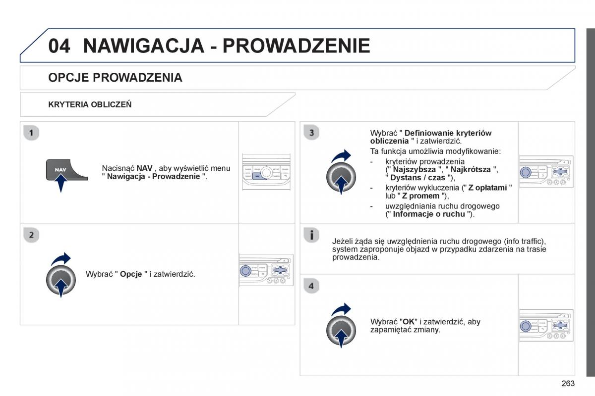 Peugeot RCZ instrukcja obslugi / page 265