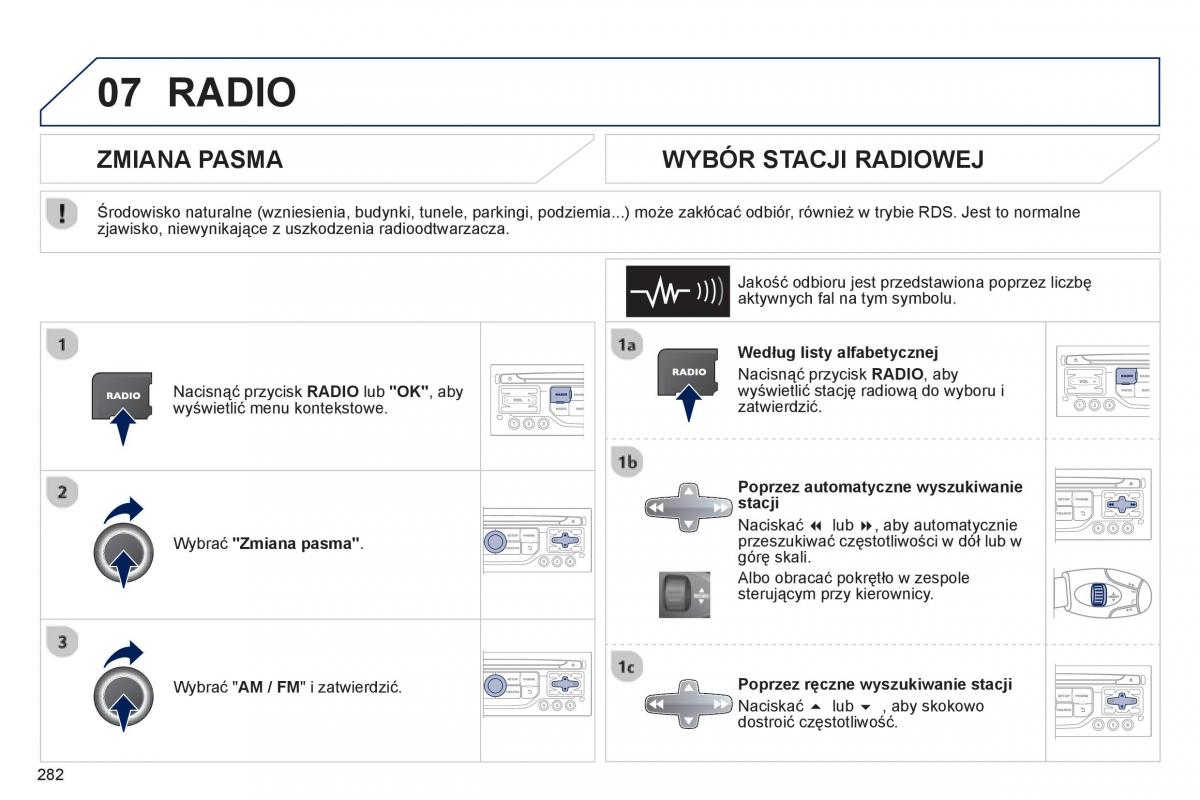 Peugeot RCZ instrukcja obslugi / page 284