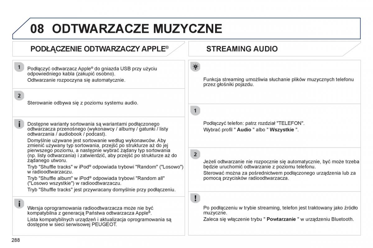 Peugeot RCZ instrukcja obslugi / page 290