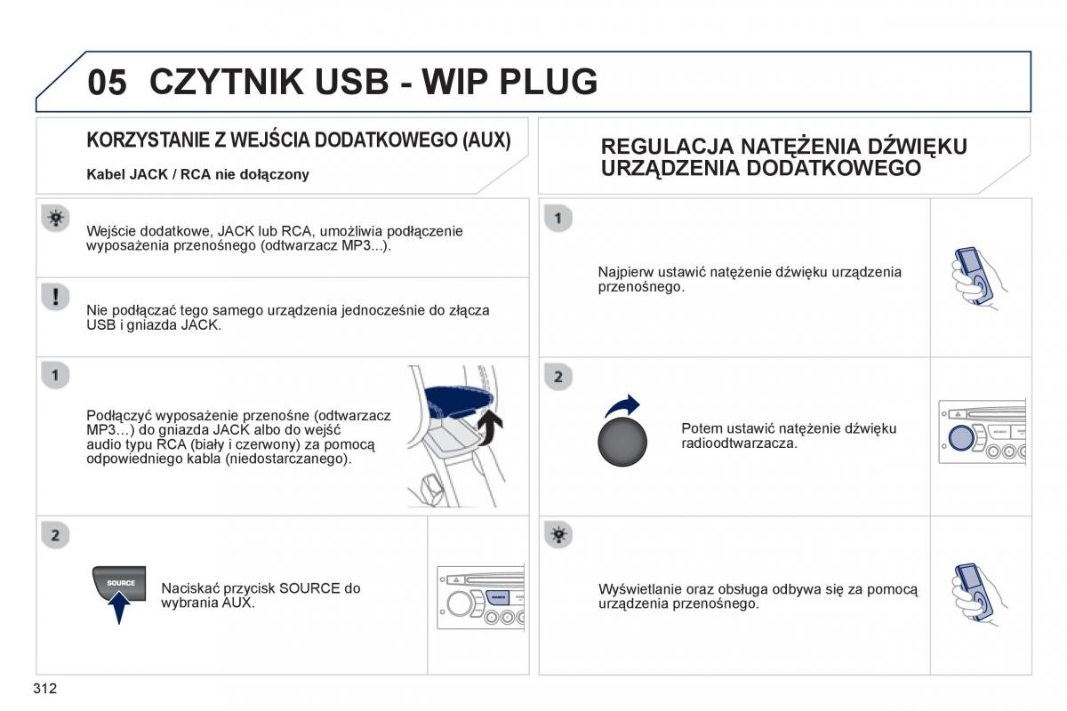 Peugeot RCZ instrukcja obslugi / page 314