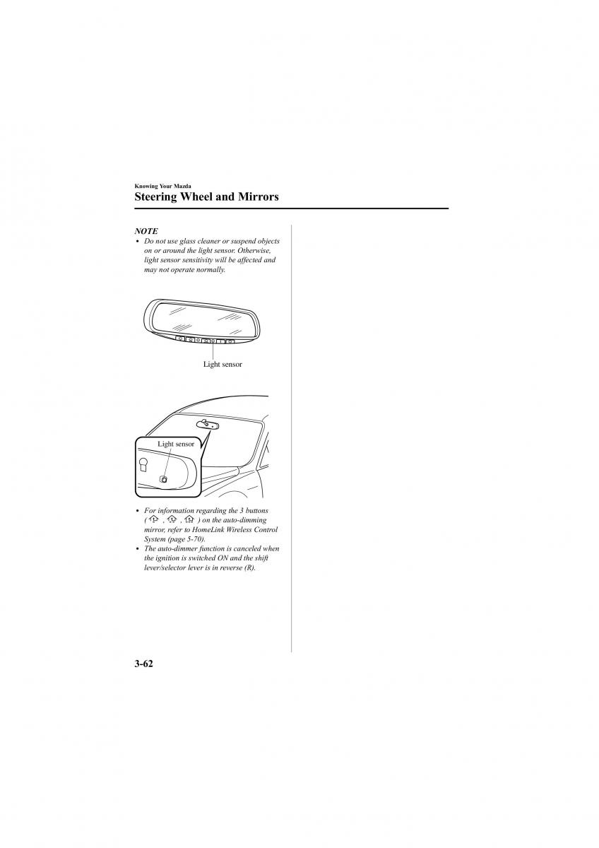 Mazda 6 II 2 owners manual / page 132