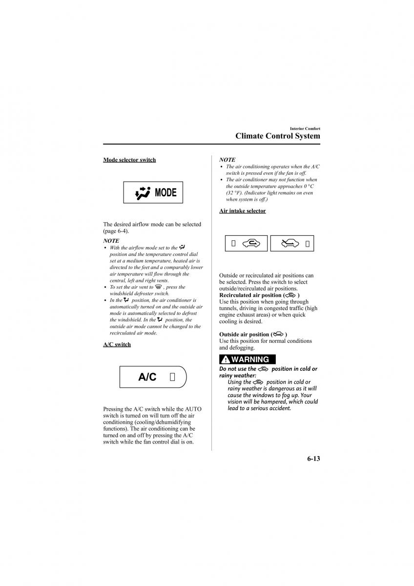 Mazda 6 II 2 owners manual / page 231