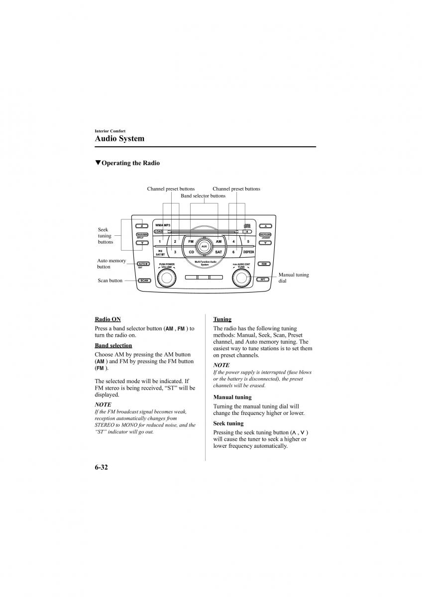 Mazda 6 II 2 owners manual / page 250