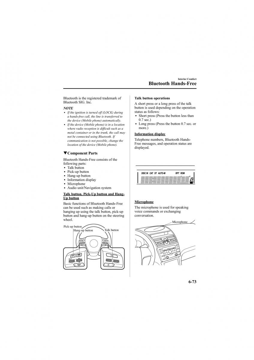 Mazda 6 II 2 owners manual / page 291