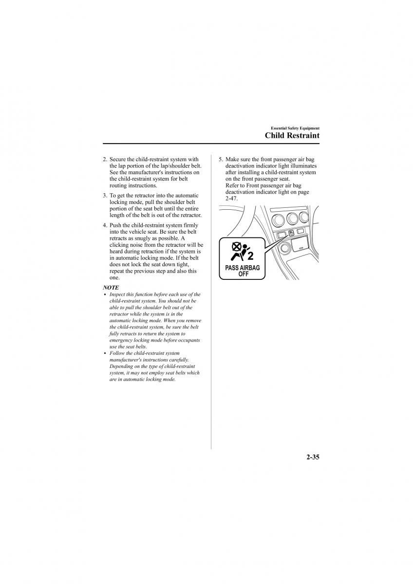 Mazda 6 II 2 owners manual / page 47