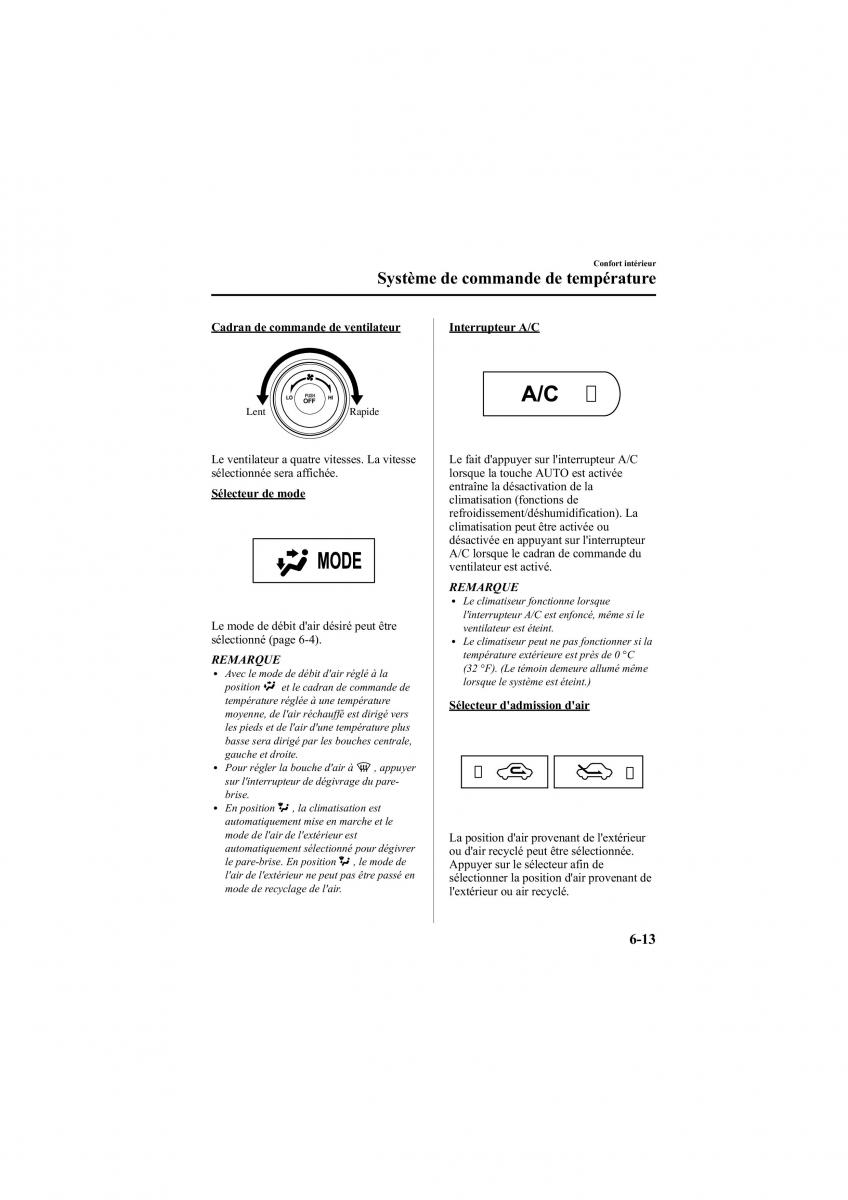 Mazda 6 II 2 manuel du proprietaire / page 259