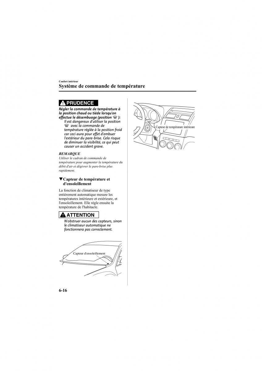 Mazda 6 II 2 manuel du proprietaire / page 262