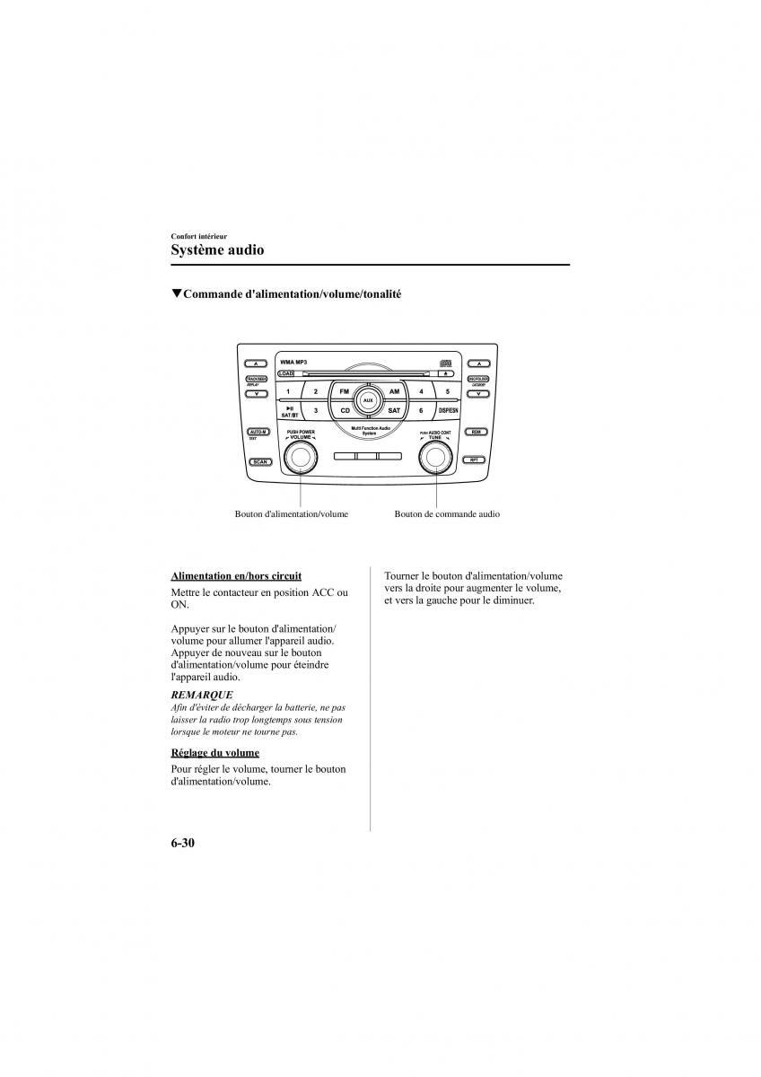 Mazda 6 II 2 manuel du proprietaire / page 276