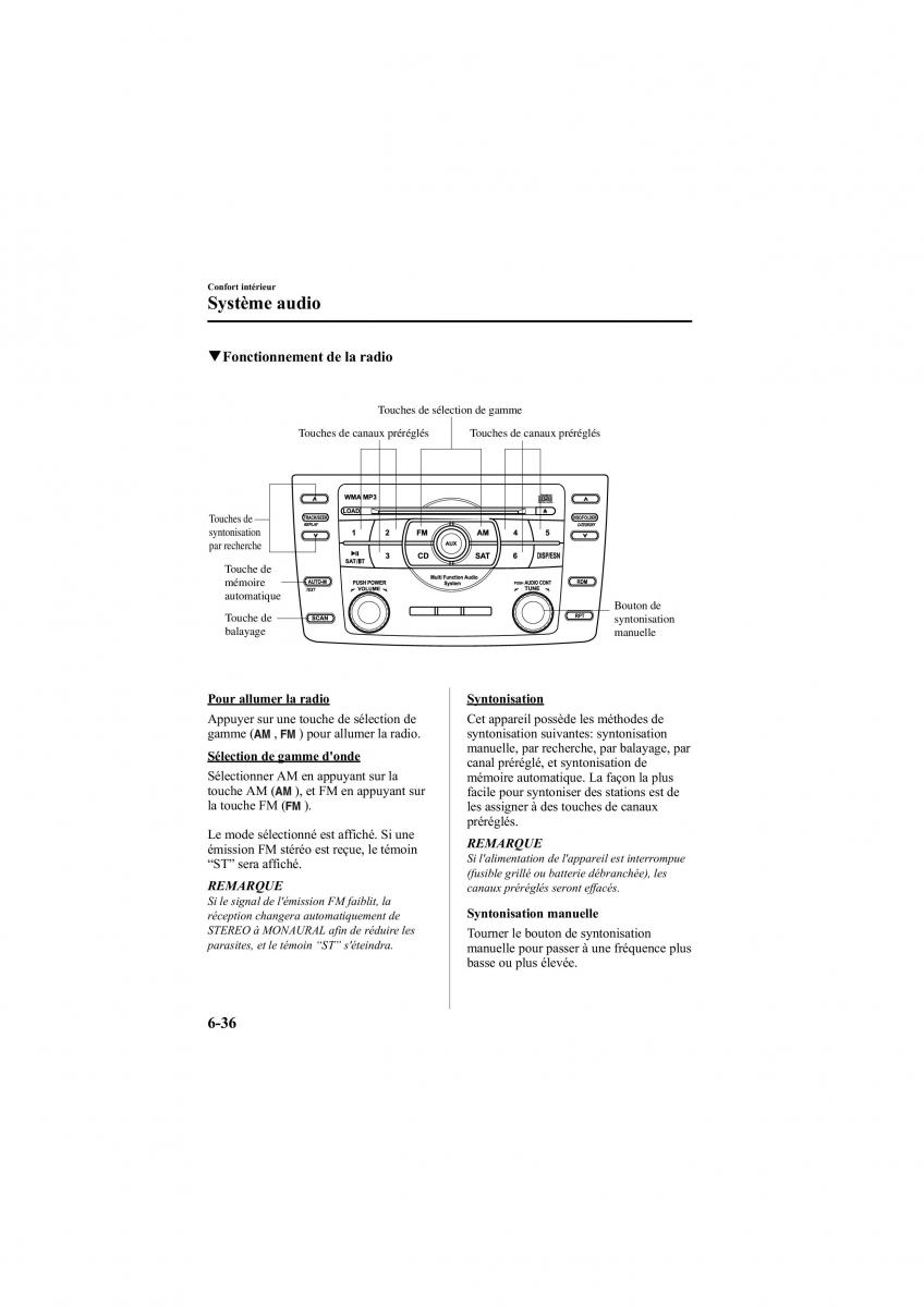 Mazda 6 II 2 manuel du proprietaire / page 282