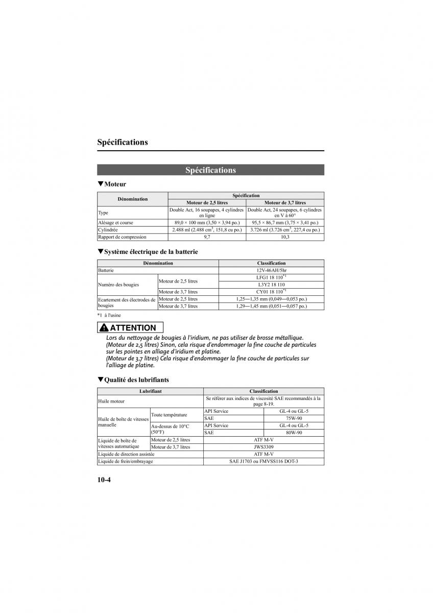 Mazda 6 II 2 manuel du proprietaire / page 498