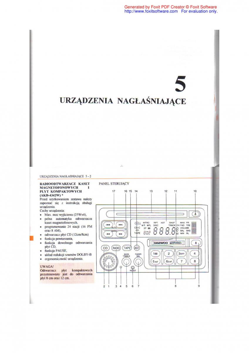 Daewoo Leganza instrukcja obslugi / page 55