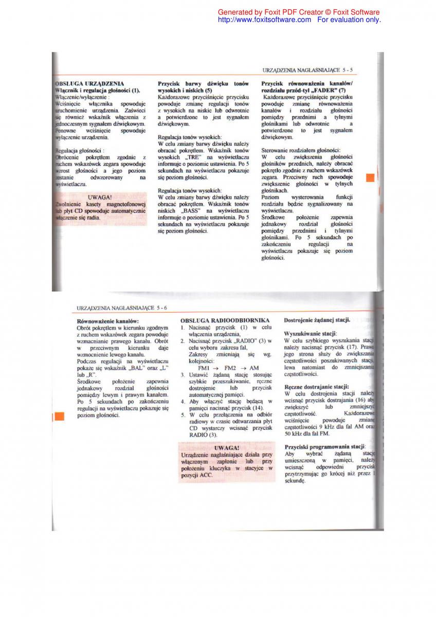 Daewoo Leganza instrukcja obslugi / page 57