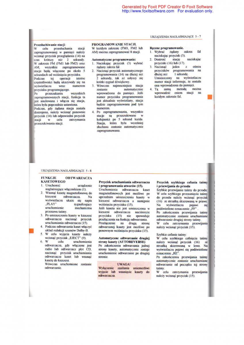 Daewoo Leganza instrukcja obslugi / page 58