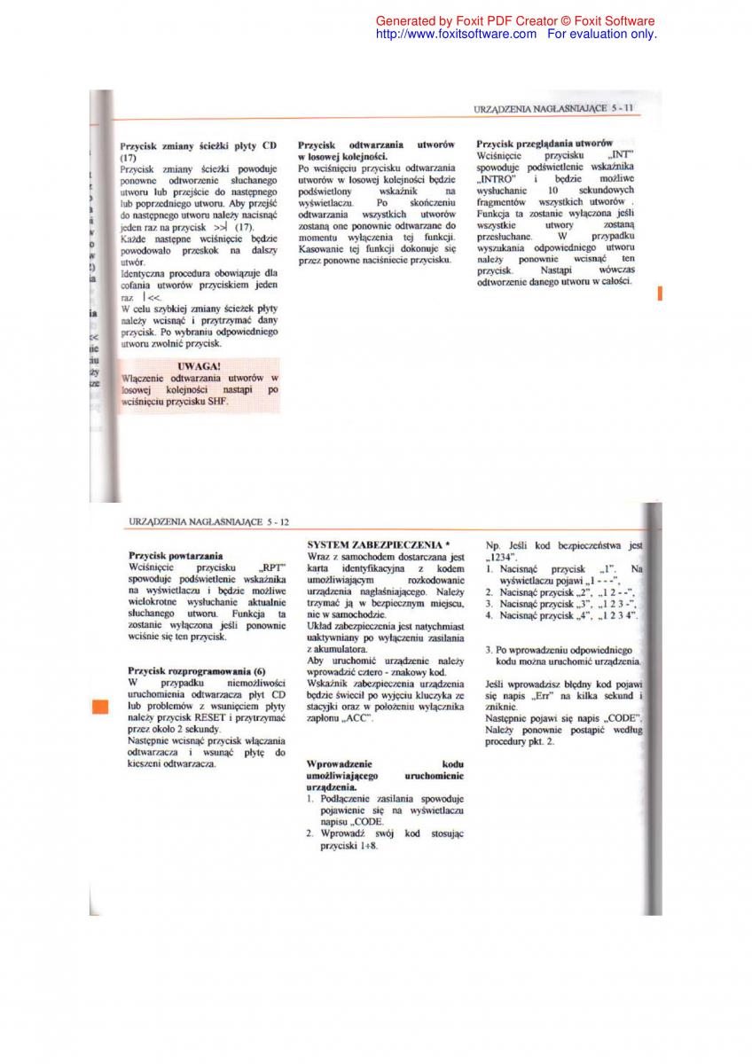 Daewoo Leganza instrukcja obslugi / page 60