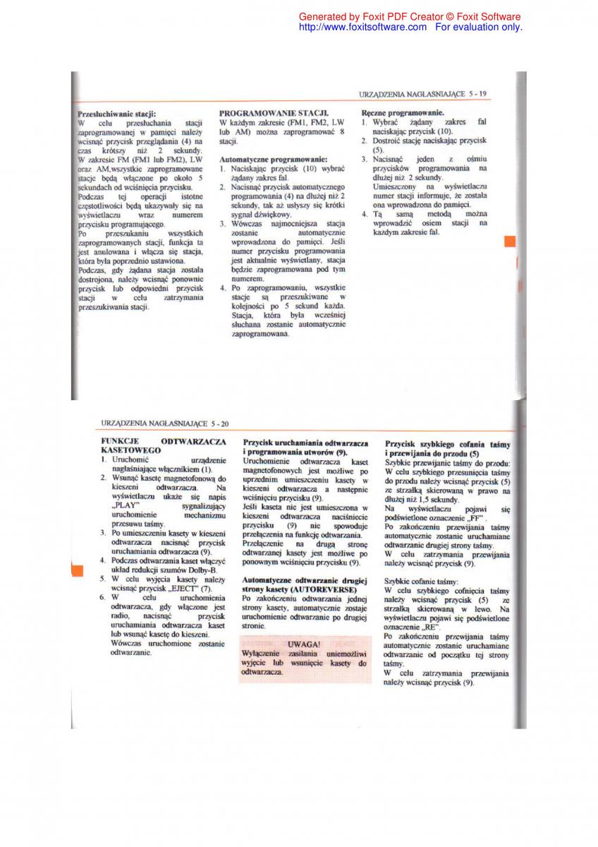 Daewoo Leganza instrukcja obslugi / page 64