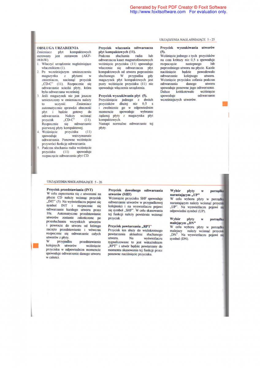 Daewoo Leganza instrukcja obslugi / page 67