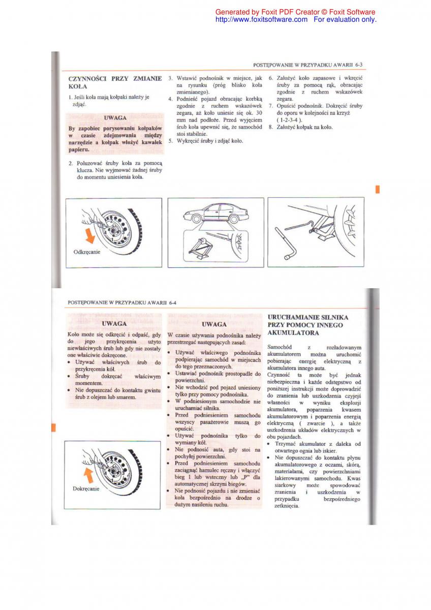 Daewoo Leganza instrukcja obslugi / page 69