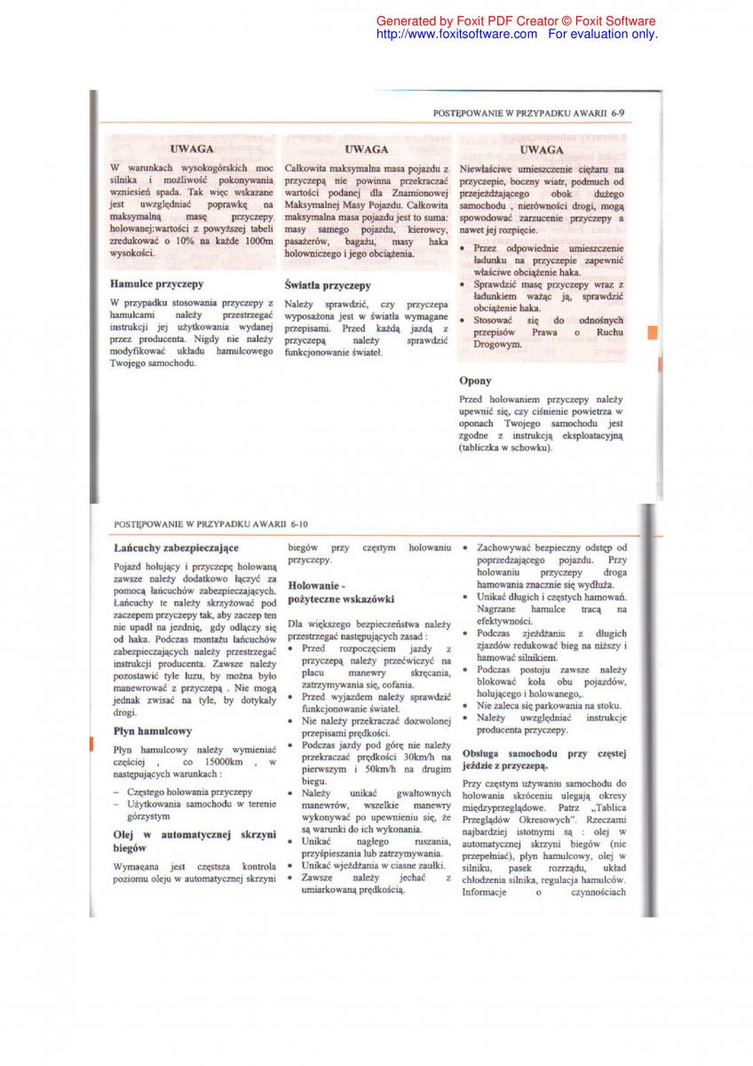 Daewoo Leganza instrukcja obslugi / page 72