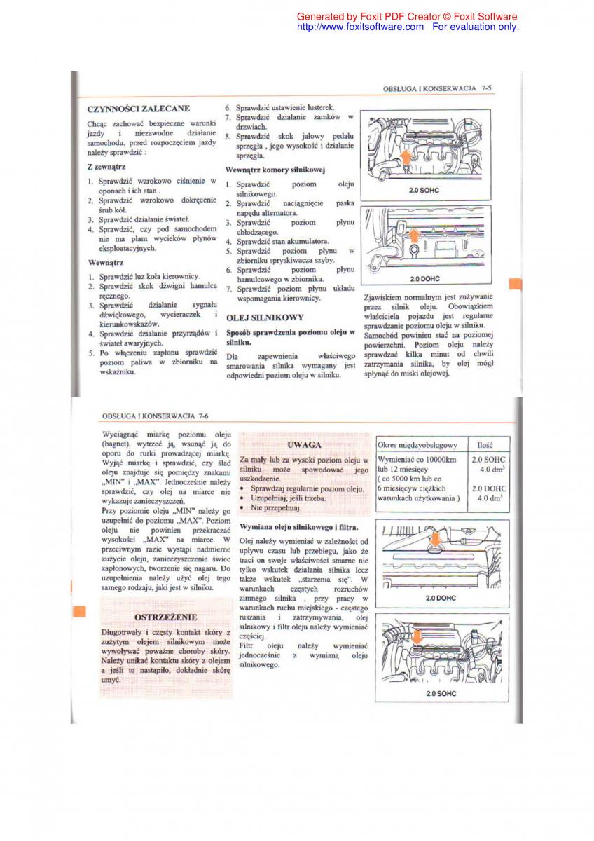 Daewoo Leganza instrukcja obslugi / page 76