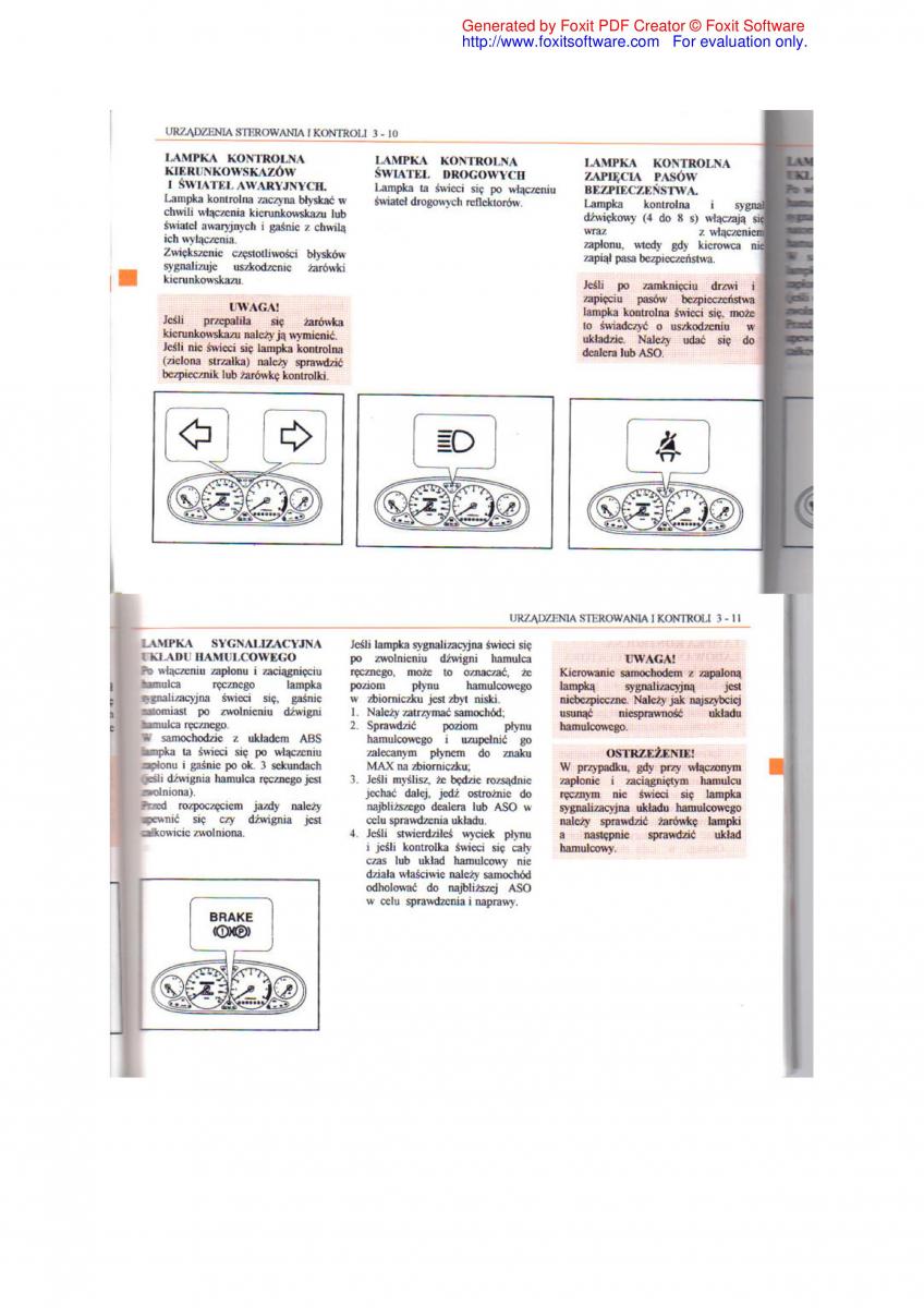 Daewoo Leganza instrukcja obslugi / page 36