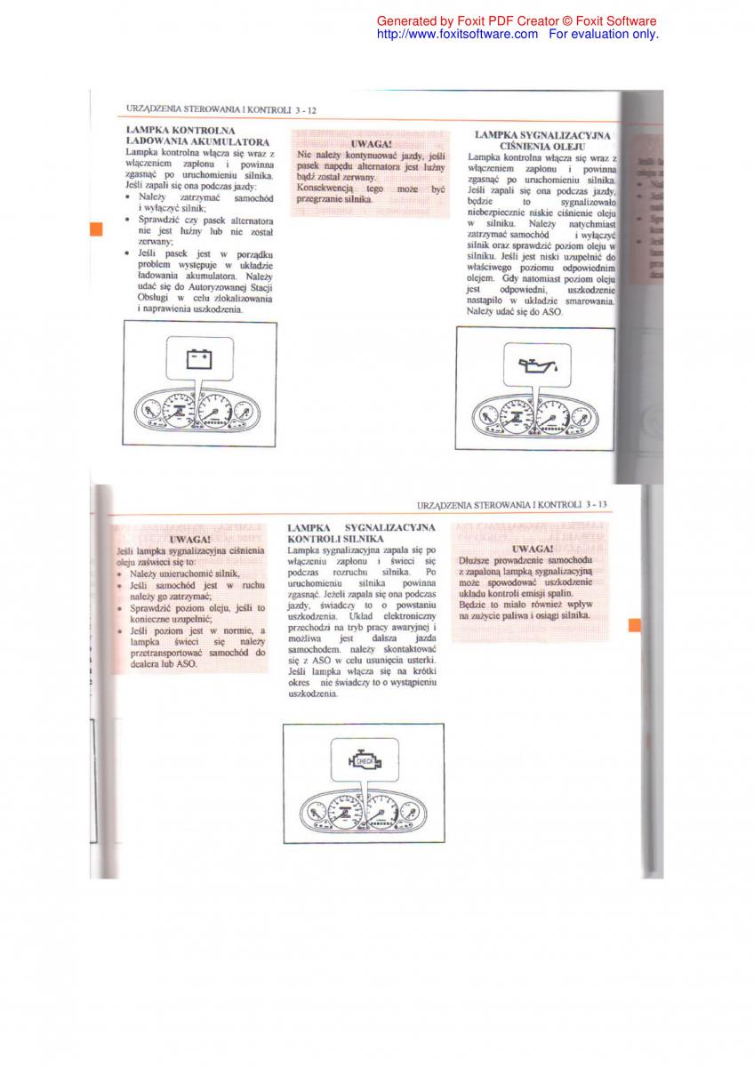 Daewoo Leganza instrukcja obslugi / page 37