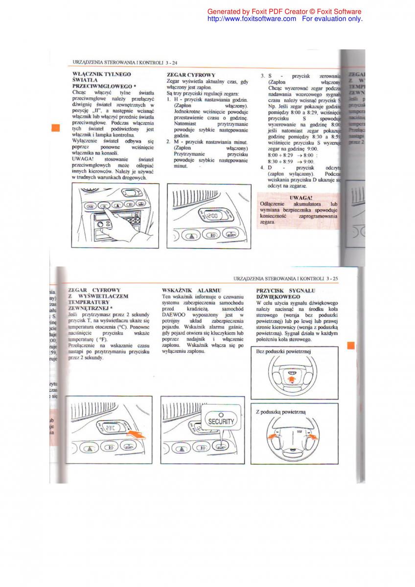 Daewoo Leganza instrukcja obslugi / page 43